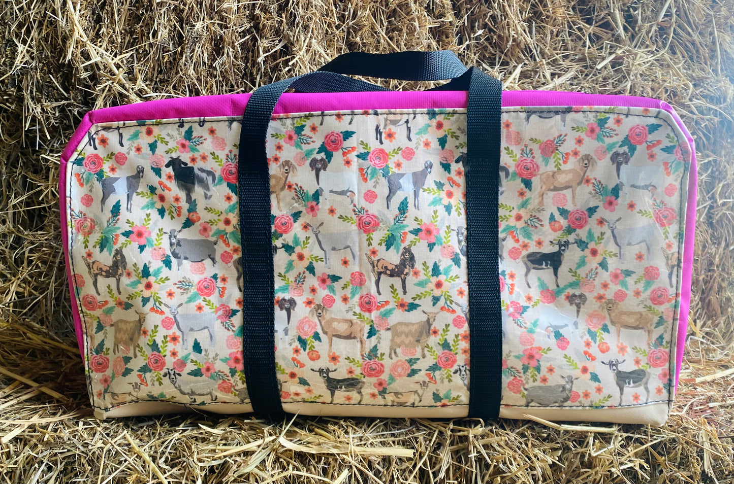 Pink Flower Goat Bag