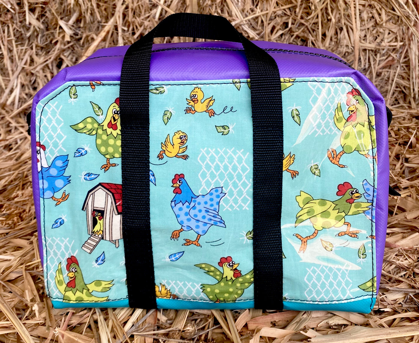Teal Funky Chicken Bag