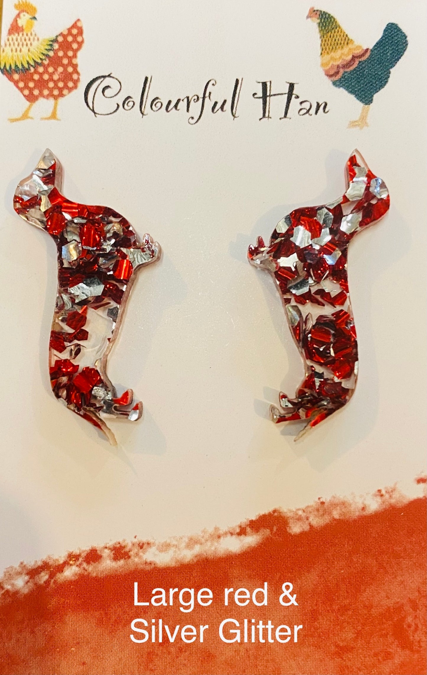 Large Dachshund Earrings