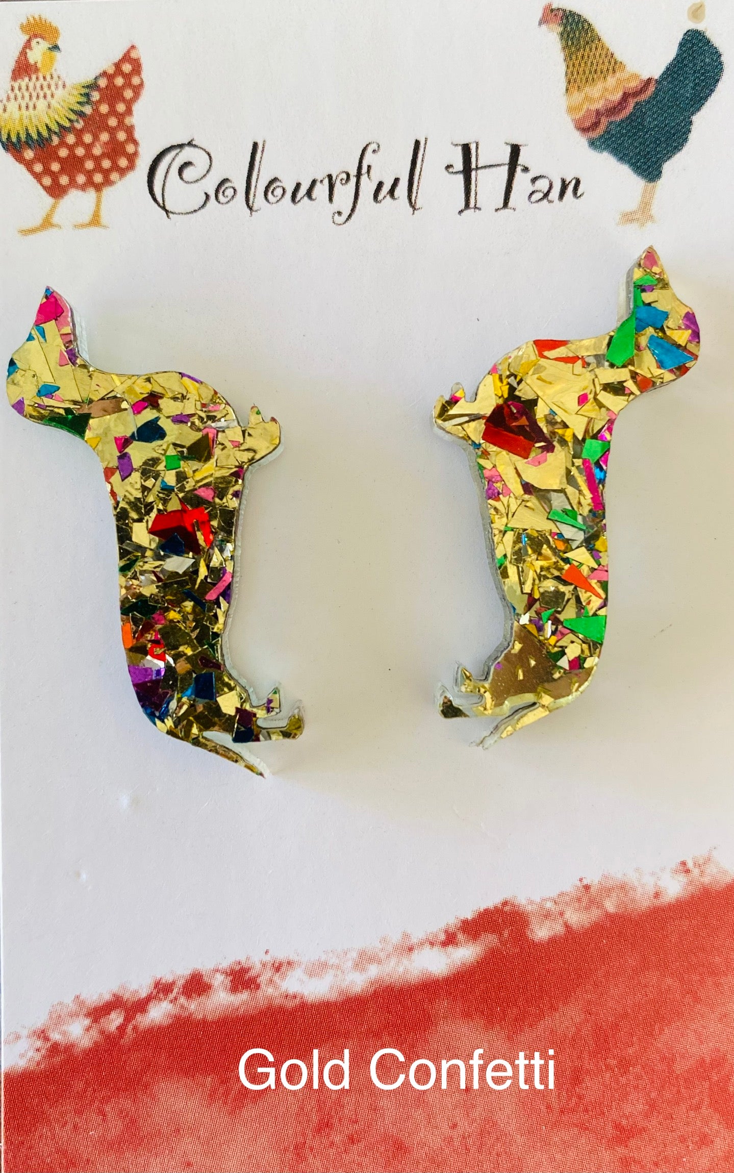Large Dachshund Earrings