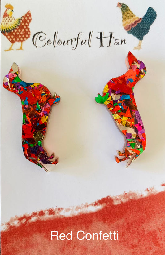 Large Dachshund Earrings