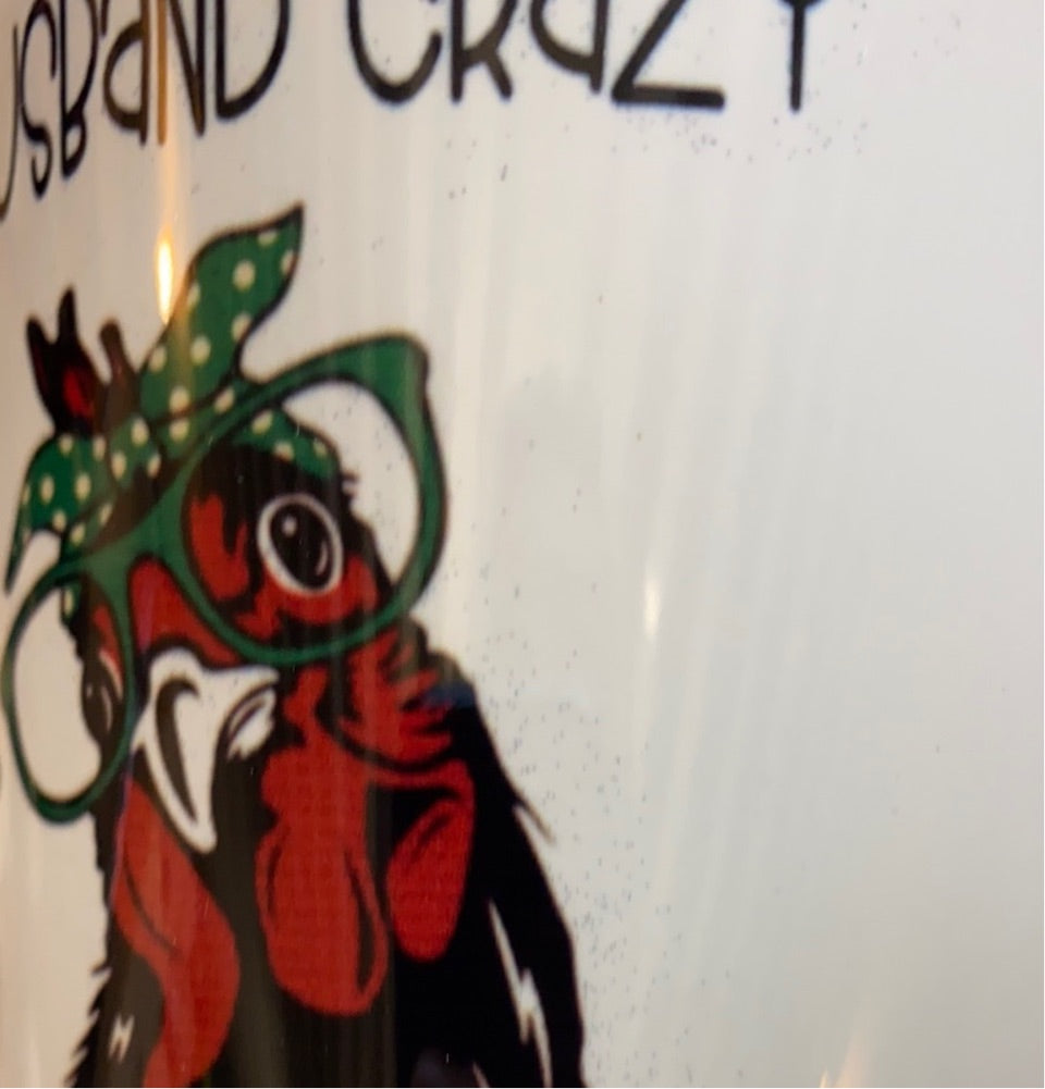 Driving my husband crazy one chicken at a time coffee mug