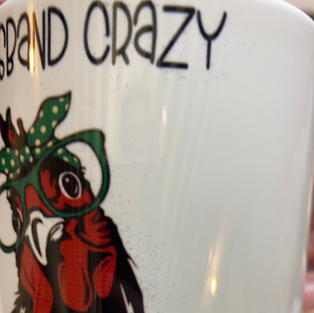 Driving my husband crazy one chicken at a time coffee mug