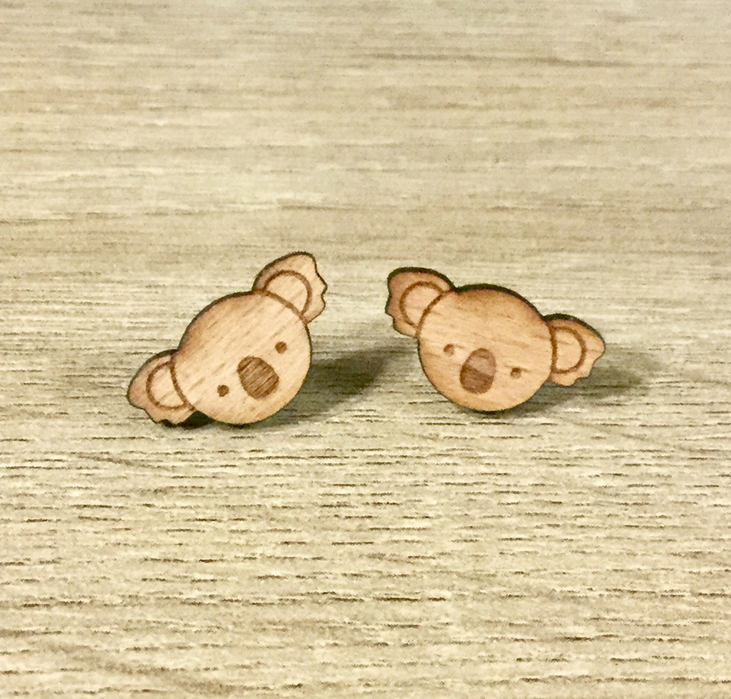 Wood Koala Studs