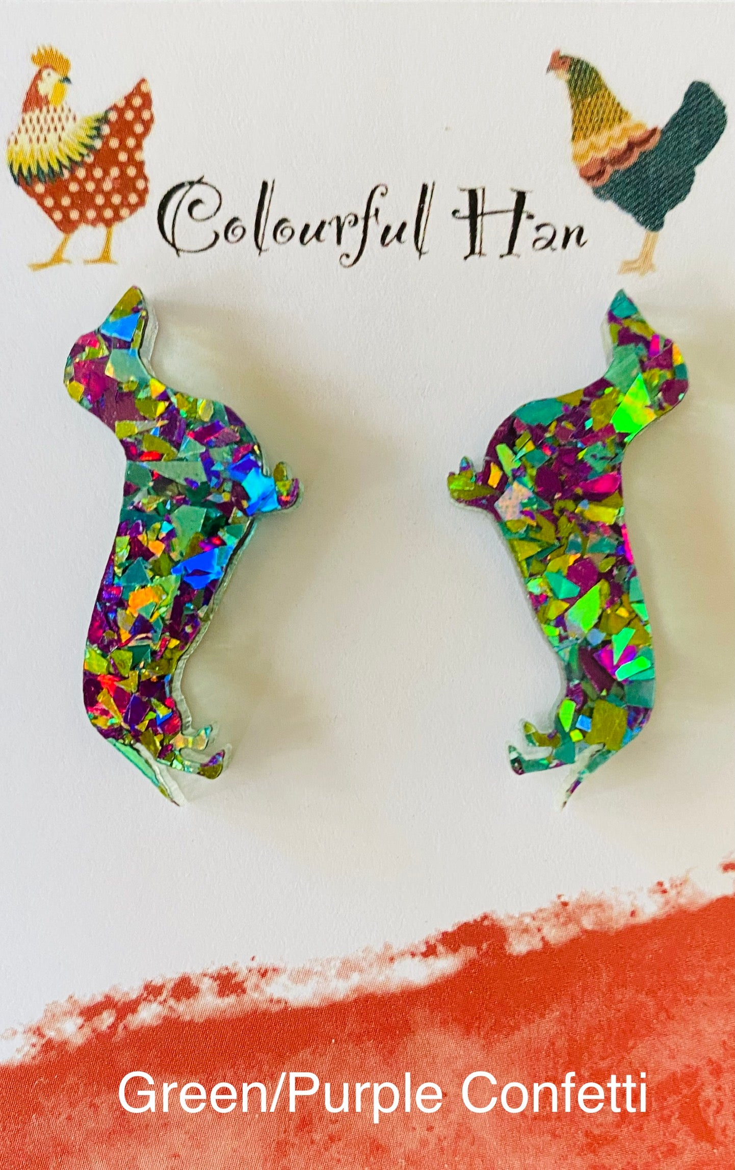 Large Dachshund Earrings