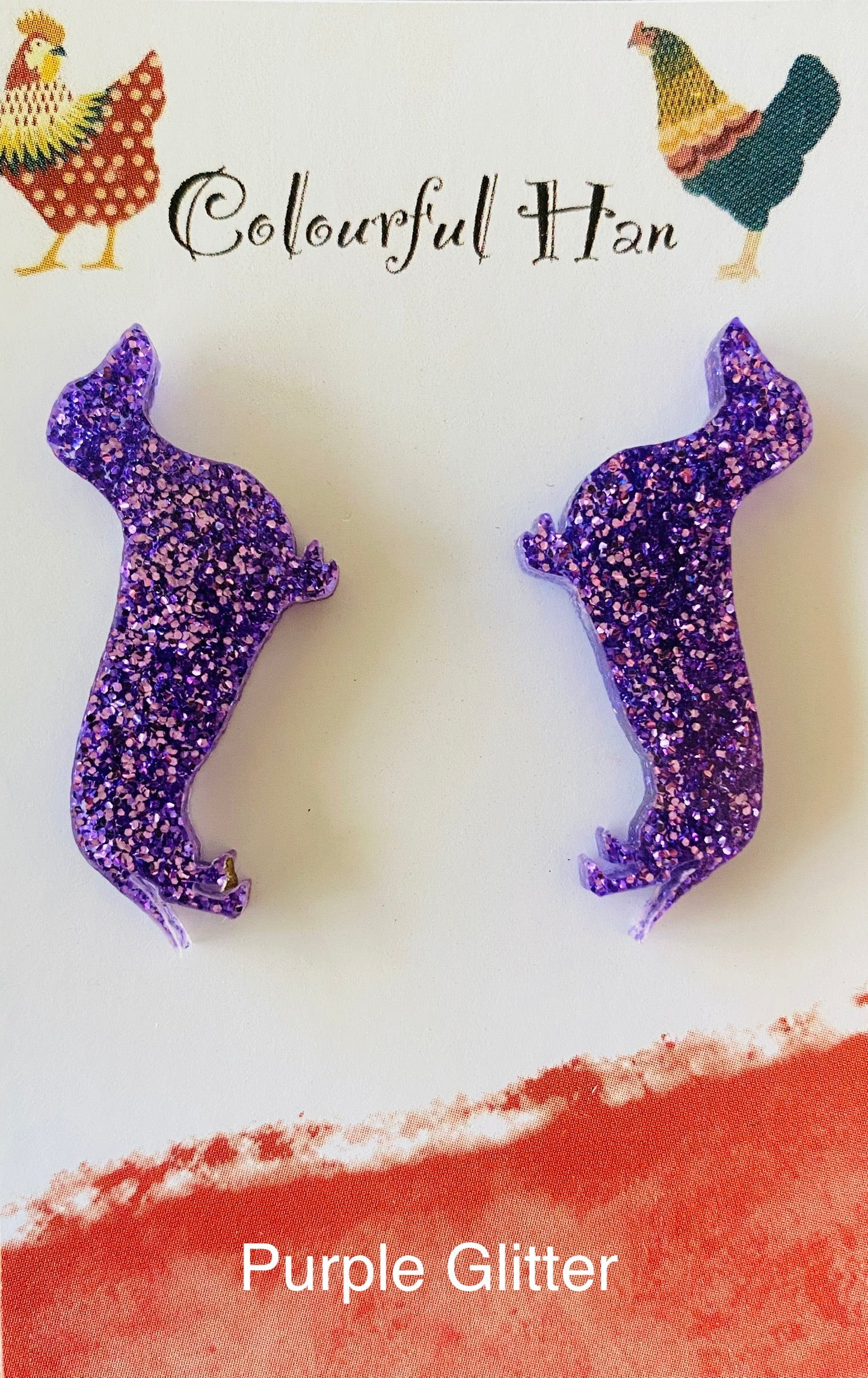Large Dachshund Earrings