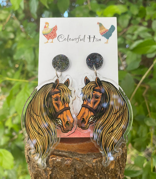 Horse Head Earrings