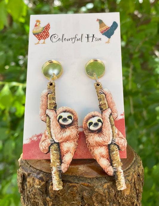 Sloth earrings