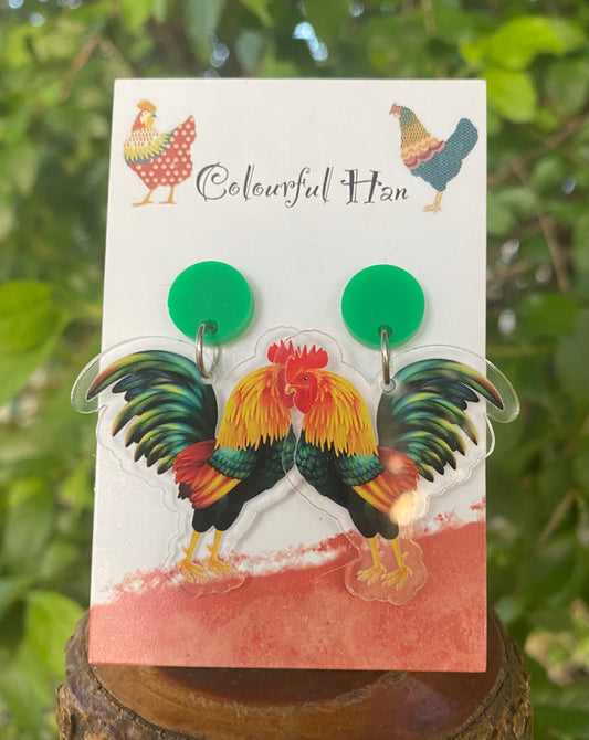 Rooster Earrings