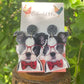 Dog in bow tie earrings