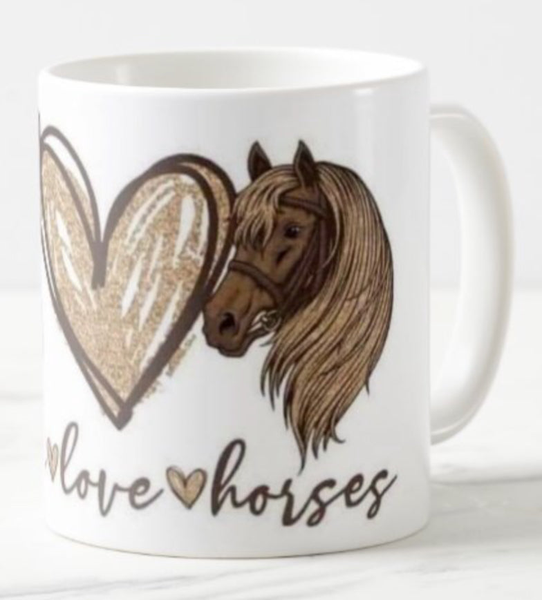 Peace 🧡 love 🧡 horses Coffee Mug