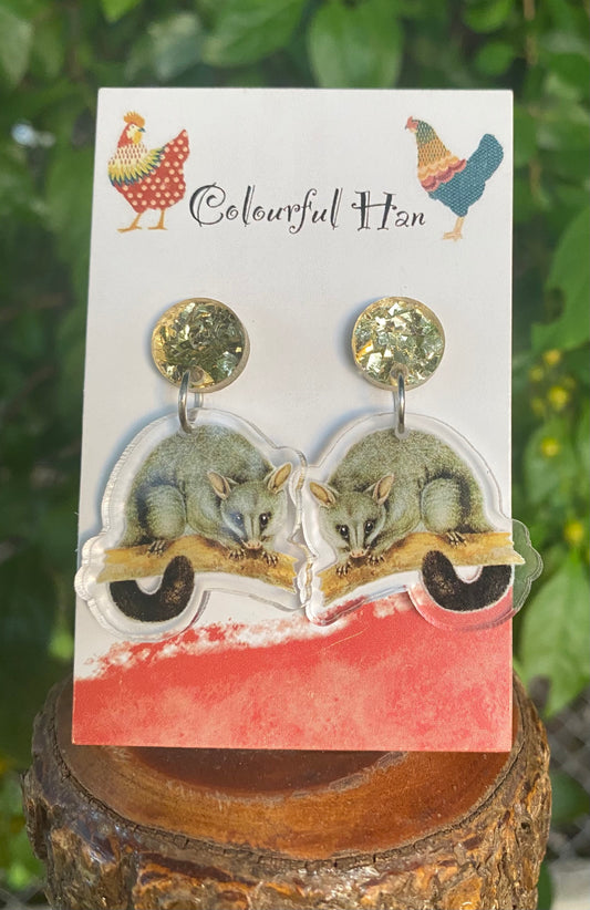 Possum Earrings