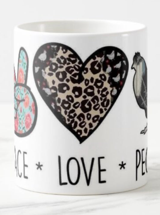 Peace * Love * Peckers Coffee Mug