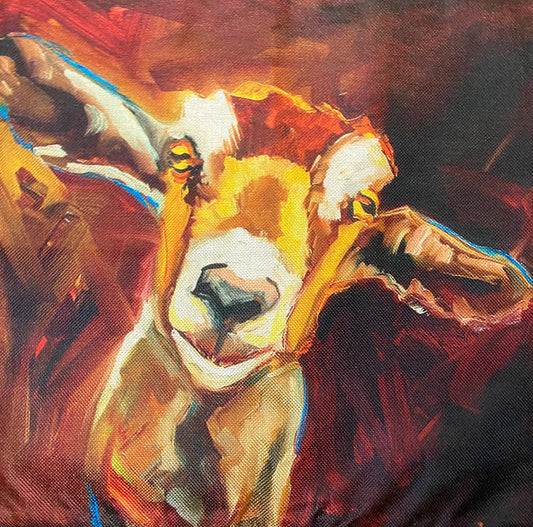 Goat pillow case