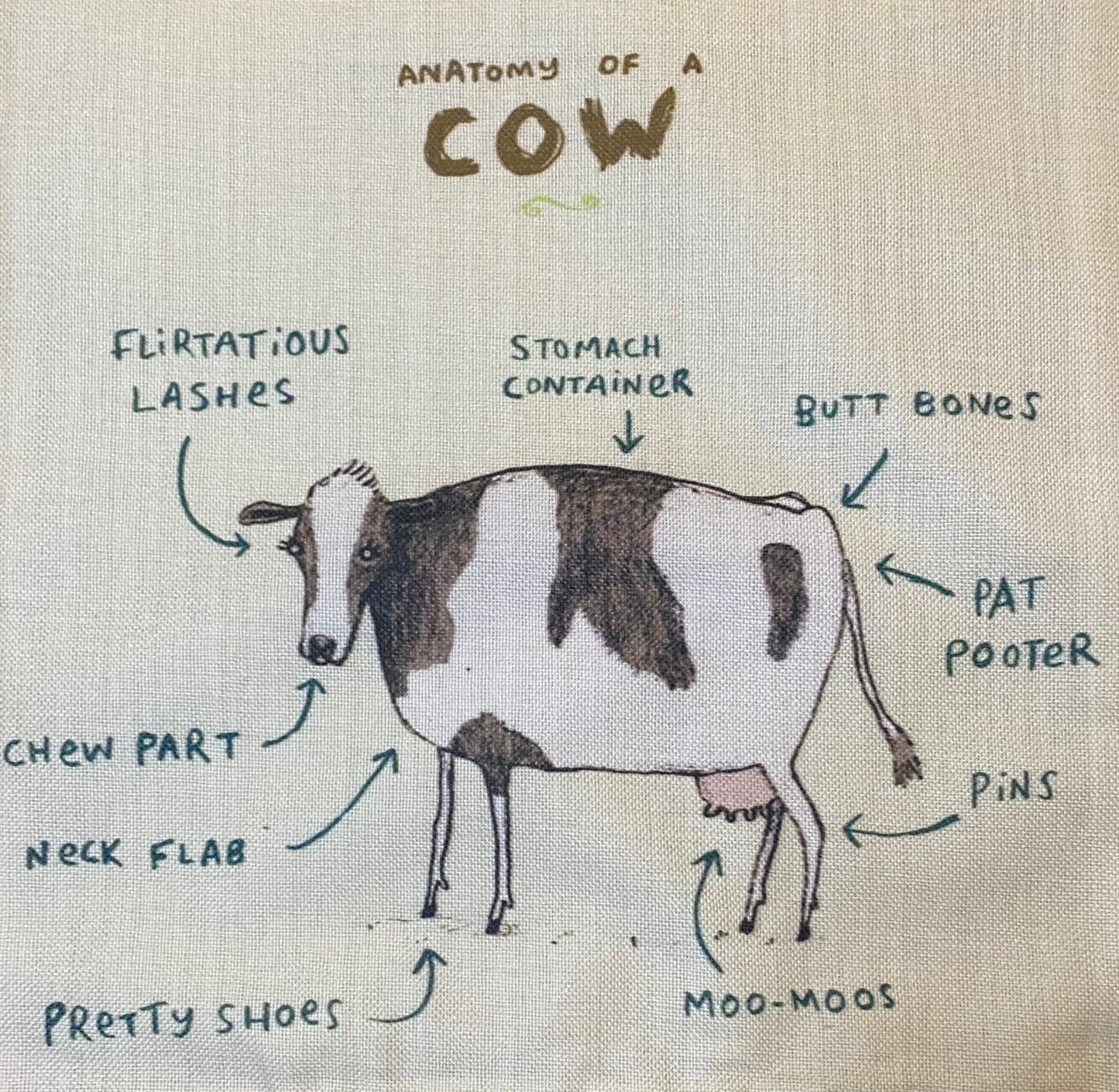 Cow pillow case