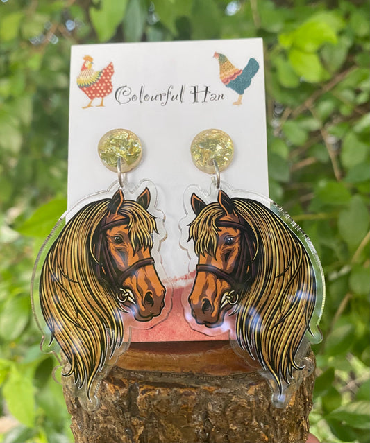 Horse Head Earrings