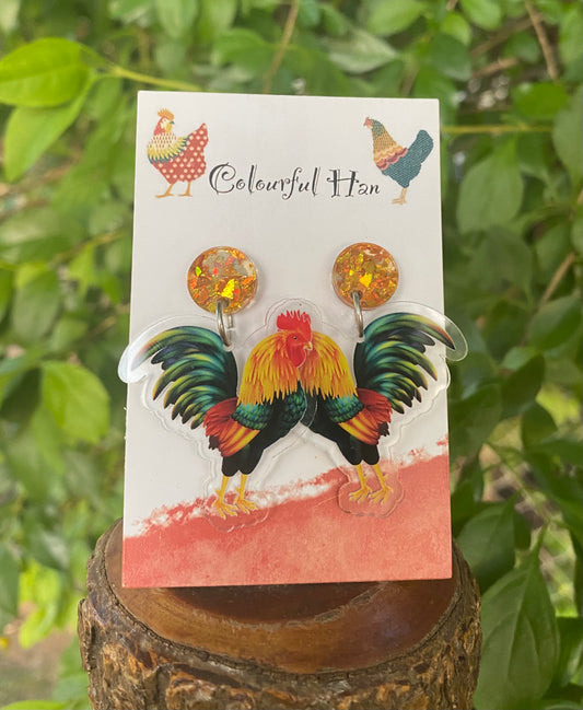 Rooster Earrings