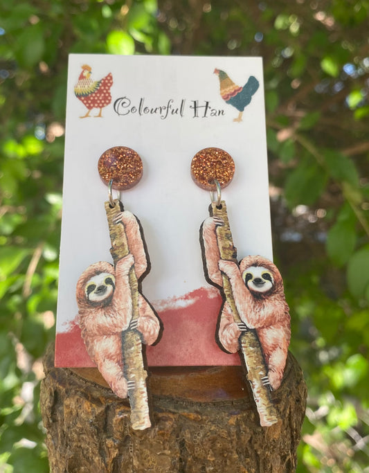 Sloth earrings