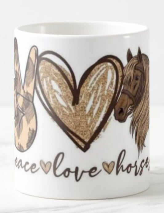 Peace 🧡 love 🧡 horses Coffee Mug